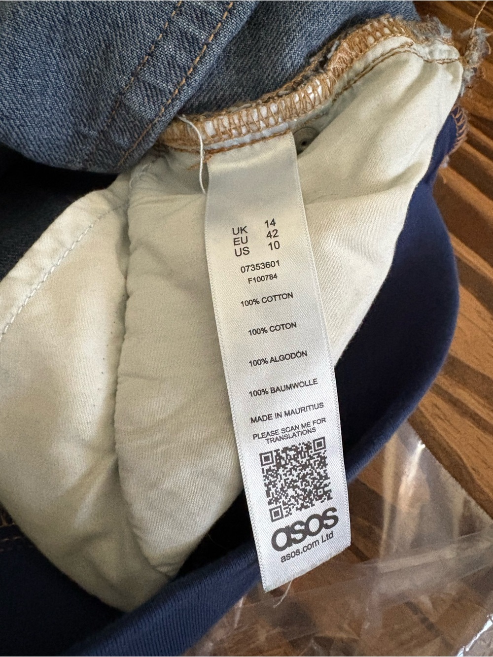 ASOS DESIGN RENO Maternity Cropped Jeans Size 10 Lower Rise - Picture 10 of 10